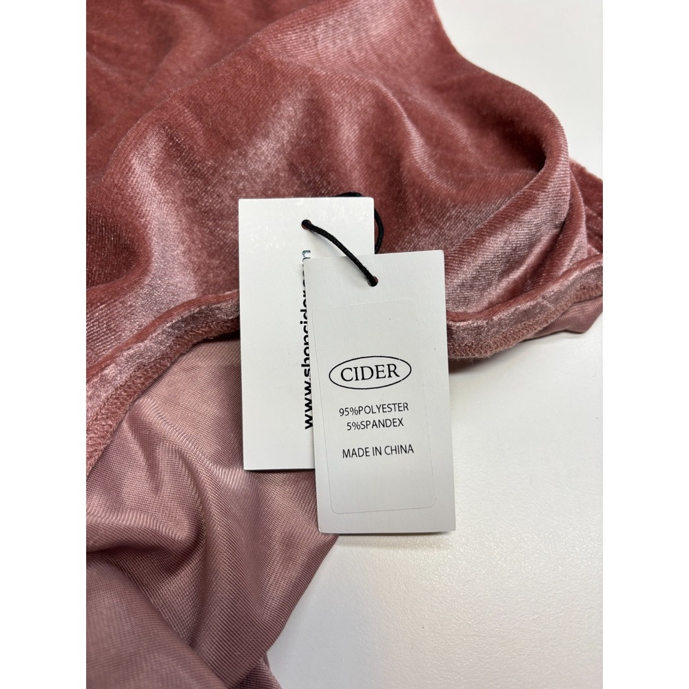 CIDER Dress Womens S Pink Velvet Strapless Party Mini Stretch New - Picture 3 of 6